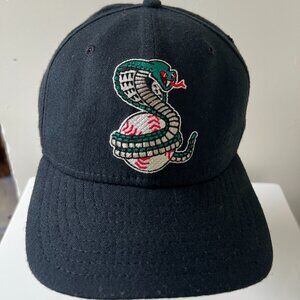 VINTAGE Kissimmee Cobras Hat Mens Snap Back Black Minor League Baseball